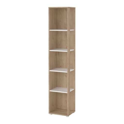 Bibliotecă albă/cu aspect de lemn de stejar 41x205 cm Sign – Tvilum