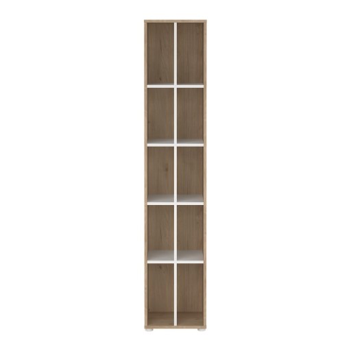 Bibliotecă albă/cu aspect de lemn de stejar 41x205 cm Sign – Tvilum