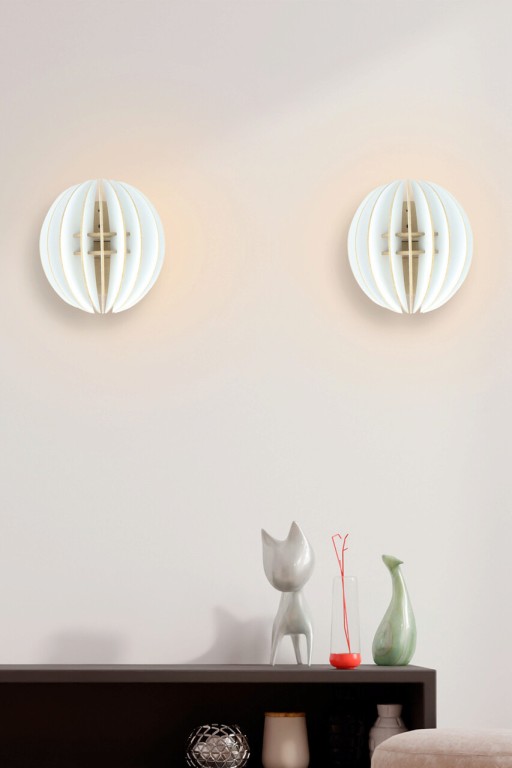 Aplica de perete, FullHouse, 390FLH2114, Half Sphere Sconce , Alb