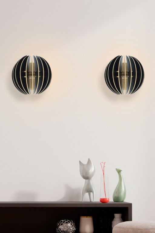 Aplica de perete, FullHouse, 390FLH2118, Half Sphere Sconce , Negru