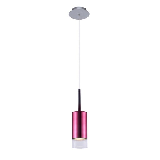 Lustra, Lightric, 414LRC1499, Corp din sticla, Fucsia