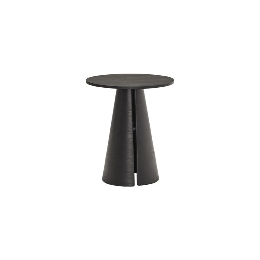 Masă de dining rotundă cu blat cu aspect de lemn de frasin ø 65 cm Cep – Teulat