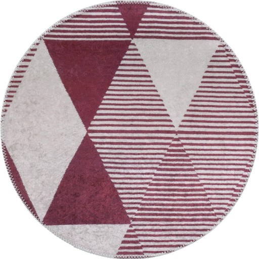 Covor burgundy lavabil rotund ø 120 cm Yuvarlak – Vitaus