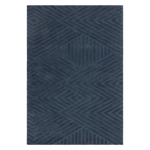 Covor albastru închis din lână 200x290 cm Hague – Asiatic Carpets