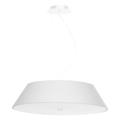 Lustră albă cu abajur din sticlă ø 60 cm Hektor - Nice Lamps