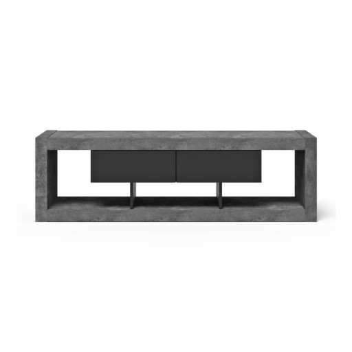 Comodă TV negru-gri cu aspect de beton 175x52 cm Nara – TemaHome