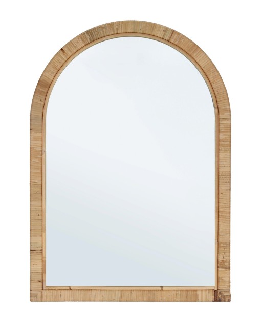 Oglinda decorativa Hakima Arch, Bizzotto, 50 x 70 cm, ratan/MDF, natural