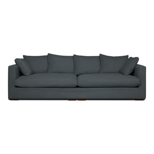 Canapea gri cu tapițerie din catifea reiată 266 cm Comfy – Scandic