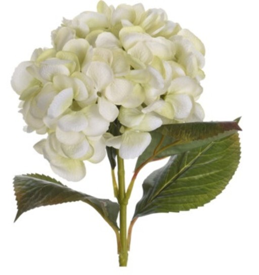 Floare artificiala Hydrangea, H65 cm, polivinil, alb