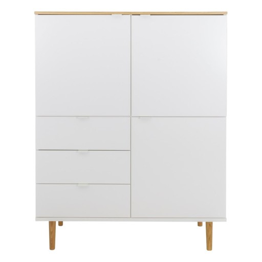 Comodă albă 109x137 cm Skagen – Tenzo