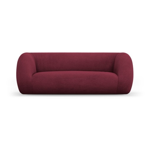 Canapea burgundy cu tapițerie din stofă bouclé 210 cm Essen – Cosmopolitan Design