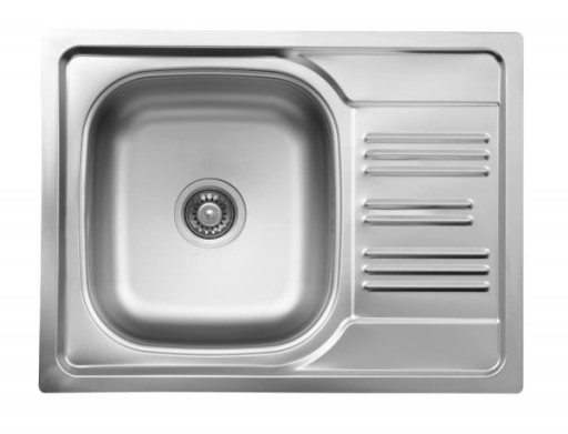 Chiuveta bucatarie inox cu picurator crom leinen, 58x44 cm, Deante Xylo