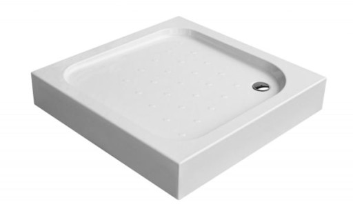 Cadita dus patrata 80x80 cm culoare alba Deante, Funkia