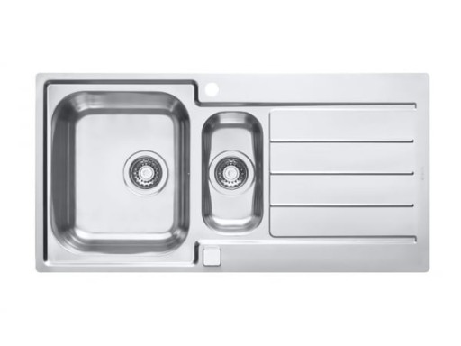 Chiuveta bucatarie inox doua cuve, crom satin, Alveus Line Maxim 10