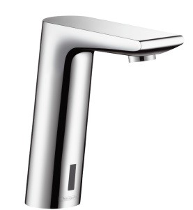 Baterie lavoar Hansgrohe Metris S electronica alimentare la retea fara ventil crom