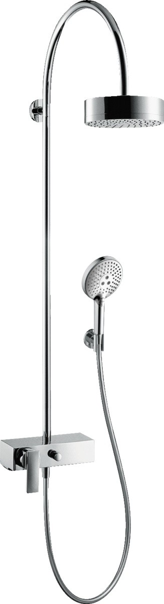 Showerpipe Hansgrohe Axor Citterio cu baterie simpla si palarie cu 1 jet