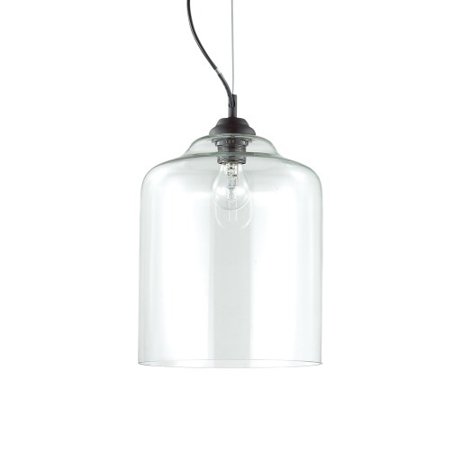 Suspensie Ideal Lux Bistro SP1 Square 1x60W 24x59-234cm transparent