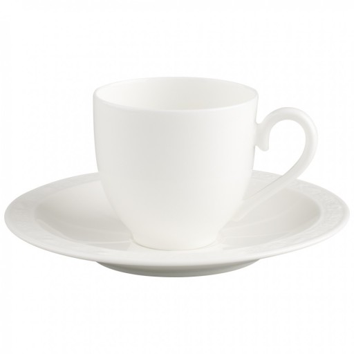 Ceasca si farfuriuta espresso Villeroy & Boch White Pearl 0.10 litri