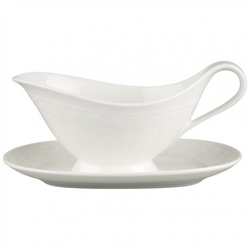 Sosiera cu farfuriuta Villeroy & Boch White Pearl 0.40 litri