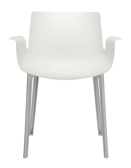 Scaun Kartell Piuma design Piero Lissoni alb