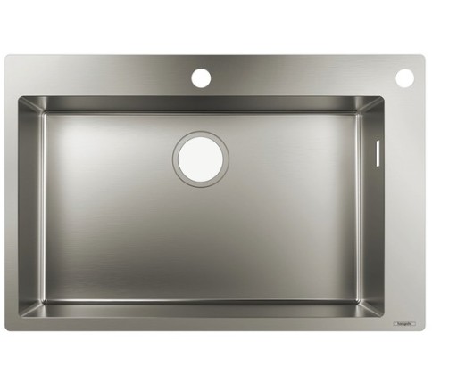 Chiuveta bucatarie Hansgrohe S712-F660 cu 1 cuva 760x500mm orificiu buton control inox