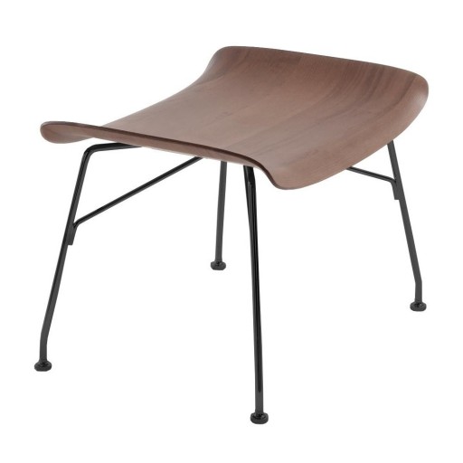 Taburet Kartell Smart Wood S/Wood design Philippe Stark Basic Veneer Dark wood picioare negre