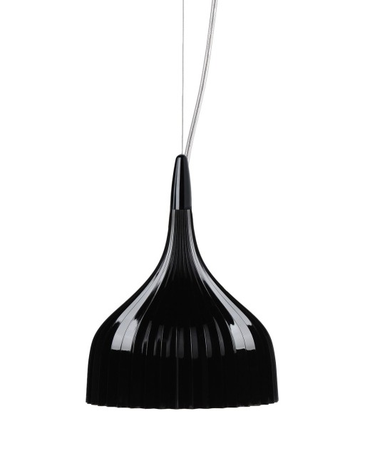 Suspensie Kartell E design Ferruccio Laviani max 28W E14 h 20-220cm negru mat