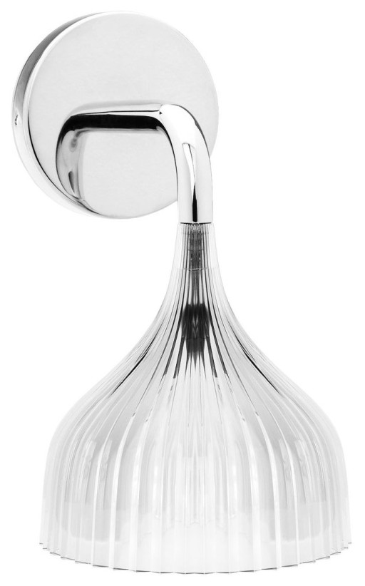 Aplica de perete Kartell E design Ferruccio Laviani max 28W E14 d 13.5cm transparent