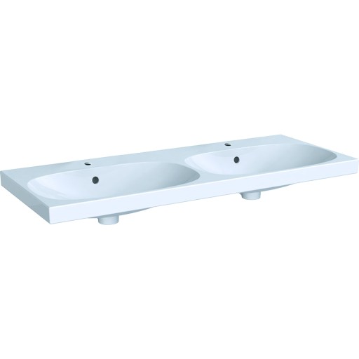 Lavoar dublu Geberit Acanto 120x48.2cm montare pe mobilier alb