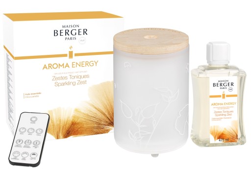 Difuzor ultrasonic parfum Maison Berger Aroma Energy + parfum Zestes toniques 475ml