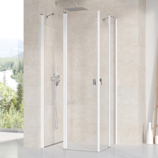 Usa de dus batanta Ravak Concept Chrome CRV2-80 80cm alb