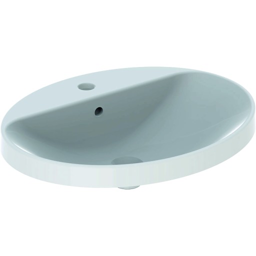 Lavoar oval Geberit VariForm 60x48cm montare in blat alb