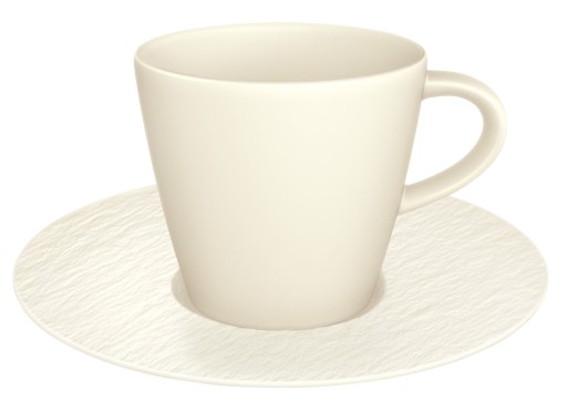 Ceasca si farfuriuta cafea Villeroy & Boch Manufacture Rock Blanc 160ml