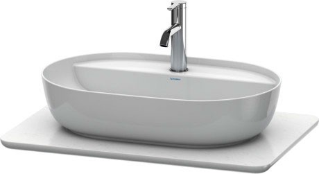 Blat compozit pentru lavoar Duravit Luv 688x475mm alb structurat