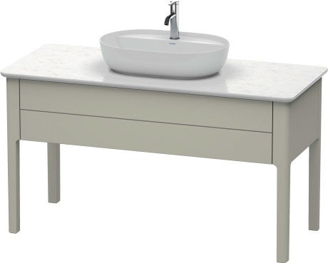 Dulap baza Duravit Luv 1338x570mm cu un sertar fara blat taupe satinat mat lacuit