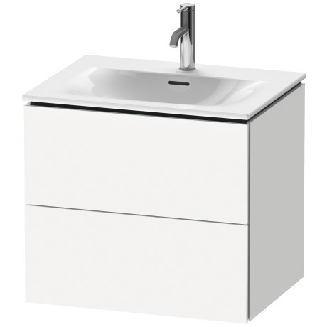 Dulap baza suspendat Duravit L-Cube 620x481mm cu doua sertare alb mat