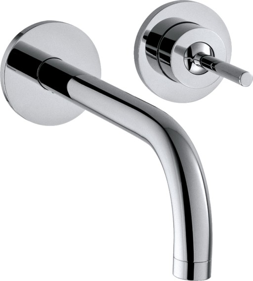 Baterie lavoar Hansgrohe Axor Uno 2 de perete din 2 elemente pipa 165mm montaj incastrat necesita corp ingropat