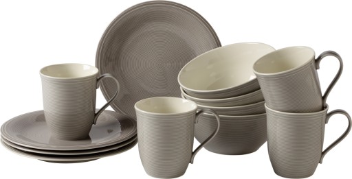 Set servire like. By Villeroy & Boch Color Loop Stone Breakfast 12 piese