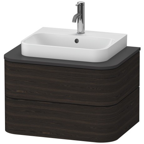 Dulap baza suspendat Duravit Happy D.2 Plus 65cm cu 2 sertare furnir lemn de nuc