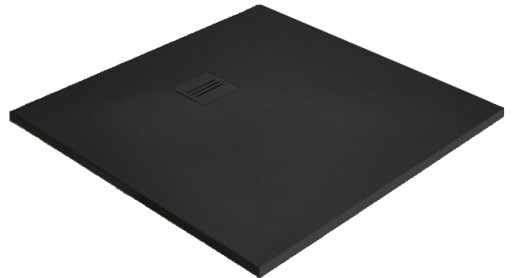 Cadita dus patrata slim Radaway Kyntos C 80x80x3cm marmura negru