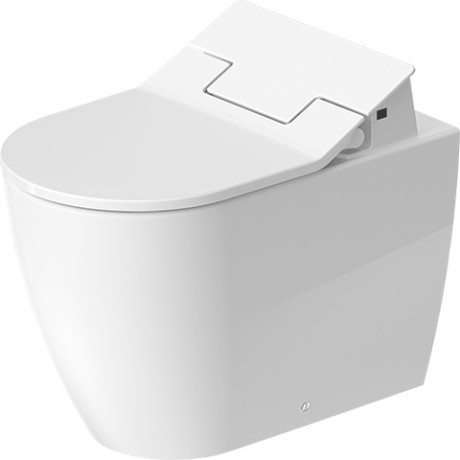 Vas WC Duravit ME by Starck back-to-wall 60x37cm pentru rezervor ingropat pentru capac cu functie bideu SensoWash finisaj WonderGliss