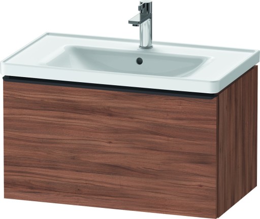 Dulap baza Duravit D-Neo cu 1 sertar pentru lavoar 80cm Natural Walnut Decor