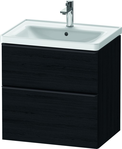 Dulap baza Duravit D-Neo cu 2 sertare pentru lavoar 65cm Black Oak