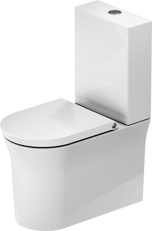 Vas wc Duravit White Tulip Rimless 37x65cm alb