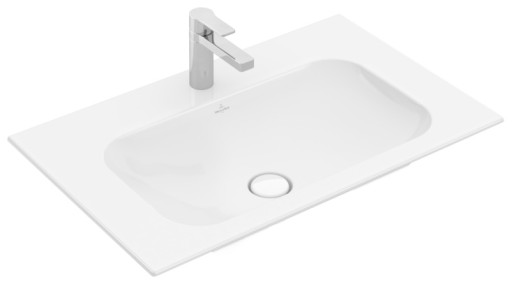 Lavoar Villeroy & Boch Finion 80x50cm montare pe mobilier fara preaplin alb