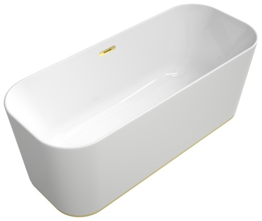 Cada free-standing Villeroy & Boch Finion 170x70x62cm alb alpin finisaje Gold