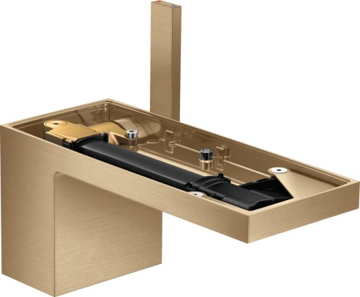 Baterie lavoar Hansgrohe Axor MyEdition 70 ventil push-open fara placa superioara bronz periat