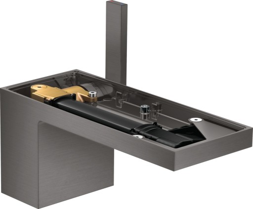 Baterie lavoar Hansgrohe Axor MyEdition 70 ventil push-open fara placa superioara crom negru periat