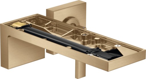 Baterie lavoar Hansgrohe Axor MyEdition cu pipa 221mm montaj incastrat fara placa superioara necesita corp ingropat bronz periat