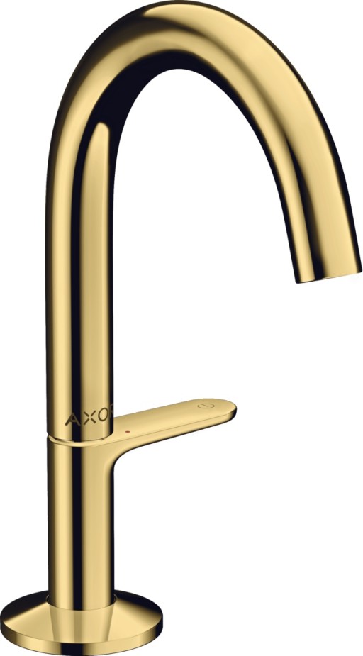 Baterie lavoar Hansgrohe Axor ONE Select 140 ventil push-open gold optic lustruit